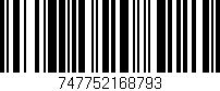 Código de barras (EAN, GTIN, SKU, ISBN): '747752168793'