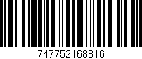 Código de barras (EAN, GTIN, SKU, ISBN): '747752168816'