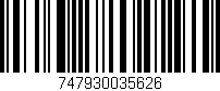Código de barras (EAN, GTIN, SKU, ISBN): '747930035626'