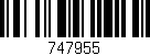 Código de barras (EAN, GTIN, SKU, ISBN): '747955'