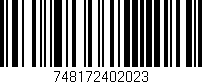Código de barras (EAN, GTIN, SKU, ISBN): '748172402023'