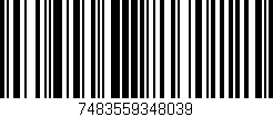 Código de barras (EAN, GTIN, SKU, ISBN): '7483559348039'