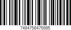 Código de barras (EAN, GTIN, SKU, ISBN): '7484758475885'