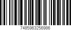 Código de barras (EAN, GTIN, SKU, ISBN): '7485963256986'