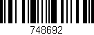 Código de barras (EAN, GTIN, SKU, ISBN): '748692'