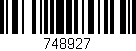 Código de barras (EAN, GTIN, SKU, ISBN): '748927'