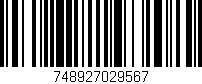 Código de barras (EAN, GTIN, SKU, ISBN): '748927029567'