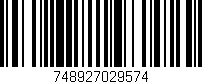 Código de barras (EAN, GTIN, SKU, ISBN): '748927029574'