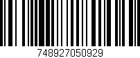Código de barras (EAN, GTIN, SKU, ISBN): '748927050929'