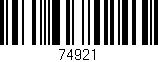 Código de barras (EAN, GTIN, SKU, ISBN): '74921'