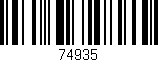 Código de barras (EAN, GTIN, SKU, ISBN): '74935'