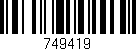 Código de barras (EAN, GTIN, SKU, ISBN): '749419'