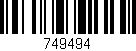 Código de barras (EAN, GTIN, SKU, ISBN): '749494'