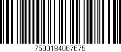 Código de barras (EAN, GTIN, SKU, ISBN): '7500184067675'