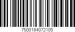 Código de barras (EAN, GTIN, SKU, ISBN): '7500184072105'