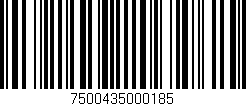 Código de barras (EAN, GTIN, SKU, ISBN): '7500435000185'