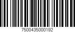 Código de barras (EAN, GTIN, SKU, ISBN): '7500435000192'