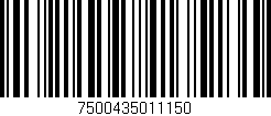 Código de barras (EAN, GTIN, SKU, ISBN): '7500435011150'