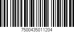 Código de barras (EAN, GTIN, SKU, ISBN): '7500435011204'