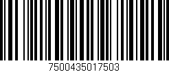 Código de barras (EAN, GTIN, SKU, ISBN): '7500435017503'