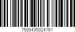 Código de barras (EAN, GTIN, SKU, ISBN): '7500435024761'
