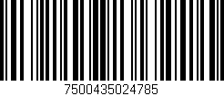 Código de barras (EAN, GTIN, SKU, ISBN): '7500435024785'