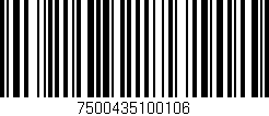Código de barras (EAN, GTIN, SKU, ISBN): '7500435100106'