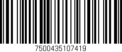 Código de barras (EAN, GTIN, SKU, ISBN): '7500435107419'