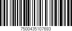 Código de barras (EAN, GTIN, SKU, ISBN): '7500435107693'