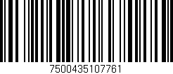Código de barras (EAN, GTIN, SKU, ISBN): '7500435107761'