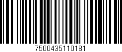 Código de barras (EAN, GTIN, SKU, ISBN): '7500435110181'