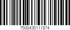 Código de barras (EAN, GTIN, SKU, ISBN): '7500435111874'