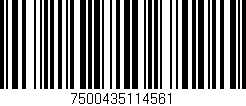 Código de barras (EAN, GTIN, SKU, ISBN): '7500435114561'
