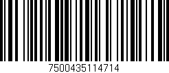 Código de barras (EAN, GTIN, SKU, ISBN): '7500435114714'
