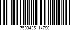 Código de barras (EAN, GTIN, SKU, ISBN): '7500435114790'