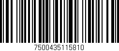 Código de barras (EAN, GTIN, SKU, ISBN): '7500435115810'