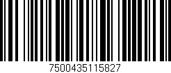 Código de barras (EAN, GTIN, SKU, ISBN): '7500435115827'