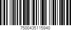 Código de barras (EAN, GTIN, SKU, ISBN): '7500435115940'