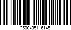 Código de barras (EAN, GTIN, SKU, ISBN): '7500435116145'