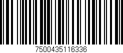 Código de barras (EAN, GTIN, SKU, ISBN): '7500435116336'