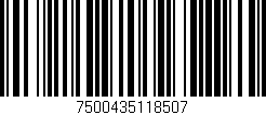Código de barras (EAN, GTIN, SKU, ISBN): '7500435118507'
