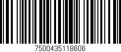 Código de barras (EAN, GTIN, SKU, ISBN): '7500435118606'