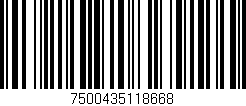 Código de barras (EAN, GTIN, SKU, ISBN): '7500435118668'