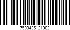 Código de barras (EAN, GTIN, SKU, ISBN): '7500435121002'
