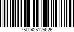 Código de barras (EAN, GTIN, SKU, ISBN): '7500435125826'