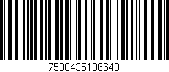 Código de barras (EAN, GTIN, SKU, ISBN): '7500435136648'