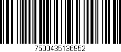 Código de barras (EAN, GTIN, SKU, ISBN): '7500435136952'