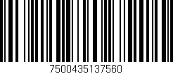Código de barras (EAN, GTIN, SKU, ISBN): '7500435137560'