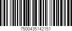 Código de barras (EAN, GTIN, SKU, ISBN): '7500435142151'