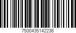 Código de barras (EAN, GTIN, SKU, ISBN): '7500435142236'